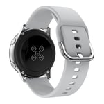 Samsung Galaxy Watch Active 20mm korvaava ranneke - Harmaa Hopea/Harmaa