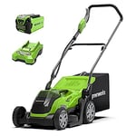 Greenworks 40V 35cm Tondeuse, motoculteur avec Batterie/Chargeur 2Ah