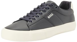 BOSS Mens Aiden Tenn Cupsole trainers with contrast logo Size 6 Dark Blue