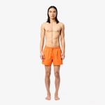 Lacoste Short de bain court séchage rapide Taille M Orange/vert