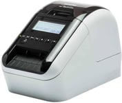 Brother QL-800 Label Printer, Address Labeller, PC Connected, Desktop, Red & Bla