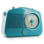 Steepletone Brighton BT 60s Retro Portable MW/LW/FM Radio with Bluetooth - Blue