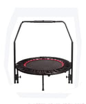 40 Inch Trampoline with Height Adjustable Bar, Quiet and Safe Bounce Cardio Trainer, Exercise Trampoline for Kids/Adults Indoor/Garden Workouts 770 lb Weight Capacity