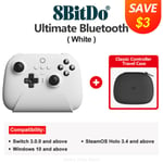 8BitDo - Ultimate Wireless Bluetooth Controller Gamepad lataustelakalla Nintendo Switchille, PC, Windows 10, 11, Steam Deck