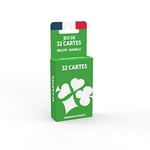 LA DUCALE Jeu de 32 Cartes - Jeu de belote, Manille, Poker Menteur, 19cm x 10cm x 1,5cm