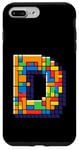 Coque pour iPhone 7 Plus/8 Plus Lettre initiale D de l'alphabet dans le style pixel art