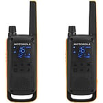 Motorola Talkabout T82 Extreme Walkie Talkie Black,Yellow Pack of 2