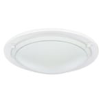 Plafonnier E27 42W GoodHome Hubaa blanc mat effet givré H.8 x Ø29 cm