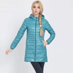 WEIYYY Doudoune Femme Nouveau Hiver Chaud Vestes Femmes Longue légère    Doudoune 5XL 6XL 7XL ultraléger à Capuche Manteaux, lac Bleu, 4XL