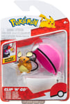 Pokmon Clip N Go Dedenne and Love Ball Includes 2-Inch Battle Figure and Love