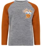 Ulvang Ulvang Kids' Piny Warm Round Neck Grey Melange/Mango 116, Grey Melange/Mango