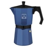 Cecotec Cafetiere Italienne Cumbia Mokclassic 900 Blue. Cafetière Italienne 450 ml, 9 Tasses, Compatible Induction et Autres Surfaces, Poignée Ergonomique, Filtre Acier Inoxydable, Traditionnelle