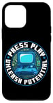 iPhone 12 mini Press Play Unleash Potential Quote Computer Gaming Lovers Case