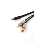 Signalkabel balansert minijack-2x phono 3m