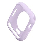 Soft TPU Shockproof Bumper Case for iWatch Apple Watch Series 7 Black 41mm Soft Flexible TPU Ultra Thin Lightweight Bumper Shockproof Protective Film Watch (Purple)