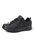 Skechers Women's Sure Track - Trickel Work Shoes,Black Leather,4.5 UK