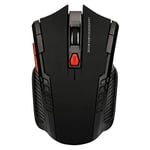 2.4GHz Wireless Office Optical Mouse Game Wireless Mice with USB Receiver Mause for PC Gaming Laptops (Black)