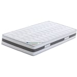 Nuits D'or - MemoryDeluxe Matelas 160x200 Contact Mémoire de Forme - Hauteur 21 Cm - Soutien Trés Ferme -