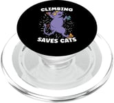 Climbing Saves Cats Climbing Wall Bouldering Rock Climbing PopSockets PopGrip for MagSafe