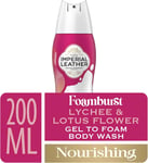 Imperial Leather Foamburst Shower Gel, Lychee & Lotus, Nourishing Foam, 6-Pack