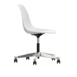 Vitra - Eames RE Plastic Chair PSCC 85 Cotton White, Castors Soft - Skrivbordsstolar - Charles & Ray Eames - Vit