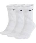 Nike Unisex Everyday Cushion Crew Training Socks (3 Pairs) in White Cotton - Size Medium