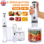 Hand Blender Handheld Immersion Food Mixer Smoothie Soup Shake Curry Juicer 700W