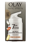 Olay Total Effects 7-in-1 SPF15 BB Cream,moisturiser + foundation  Medium - 50ml