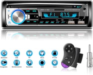 Autoradio Bluetooth Usb, Radio Voiture Récepteur Avec Lecteur Mp3 Wma Fm Télécommande, Deux Usb Port, Soutien Ios, Android (Non Lecteur Cd/Nonrds)[One143383]