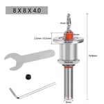 Foret a fraiser réglable trou conique perceuse vis perceuse a tete en alliage perceuse a pas d'installation en bois, 8*8*4.0- 75- 4-