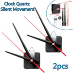 2pcs Quartz Silencieux Mouvement D'horloge Mécanisme Module Heure Minute Seconde Aiguille