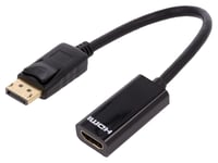 Cable DisplayPort 1.2 male HDMI femelle 150mm noir