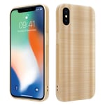 Coque pour Apple iPhone X / XS en Brushed Or Housse de protection Étui en silicone TPU flexible au design brossé - Neuf