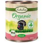 Lukullus Organic Adult ekologisk kalkon & ekologisk zucchini (glutenfritt) - 6 x 800 g