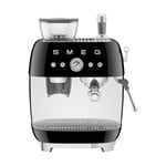 Smeg Smeg 50's Style espressomaskin med kaffekvarn Svart