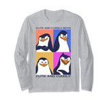 Madagascar Penguins Cute And Cuddly Text Poster Long Sleeve T-Shirt