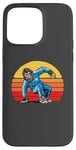 Coque pour iPhone 15 Pro Max Break Dancing Sasquatch B-Boy Bigfoot Dancer 80s Sunset