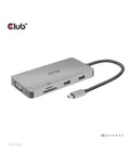 CLUB3D CSV-1594 station d'accueil USB 3.2 Gen 1 (3.1 1) Type-C Noir, Gris