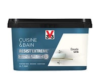 V33 116885 Peinture multi-supports monocouche Cuisine et Bain Resist'Extrême Satin, Etincelle, 2 L