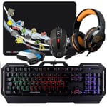 clavier souris pour ps4 pgm et casque gamer et tapis et adaptateur convertisseur pro