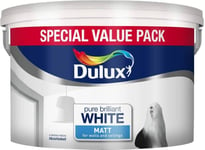 Dulux Matt Pure Brilliant White Matt Emulsion For Walls & Ceilings Paint 7L