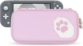 Cat Paw Case Pour Nintendo Switch Lite - Étui De Transport Mince Et Rigide Portable Pour Switch Lite Et Accessoires De Jeu - Une Dragonne Amovible (Violet)