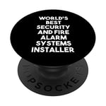 World's Best Security And Fire Alarms Systems Installer PopSockets Swappable PopGrip