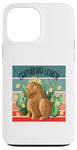 Coque pour iPhone 13 Pro Max Capybara fleur couronne nature harmonie joie animal amateur