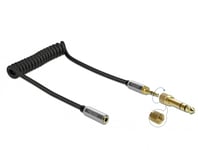 DELOCK – Coiled Cable Extension 3.5 mm 3 pin Stereo Jack male to female 1 m (85831)