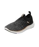 PUMA Women Softride Remi Slip-on Knit Wn's Chaussures de course sur route, Black Gold Cool Dark Gray, 42 EU