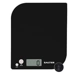 Salter Leaf Digital Kitchen Scales – Electronic Food Weighing Scale for Cooking & Baking, Tare/Zero Function, Measure Liquids, Slim Platform, Metric/Imperial, Precision & Accuracy, 5kg Capacity, Black