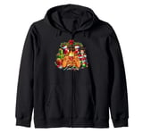 Christmas Gamer Controller Xmas Gaming Men Boys Kids Youth Zip Hoodie