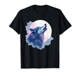 Wolf Howling At The Moon Wildlife Wolves Lovers Men Apparel T-Shirt