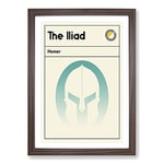 Big Box Art Book Cover The Iliad Homer Framed Wall Art Picture Print Ready to Hang, Walnut A2 (62 x 45 cm)